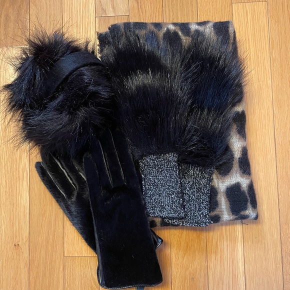 Accessories - Lot of 4 Scarf, ear muffs, 2 pairs of gloves